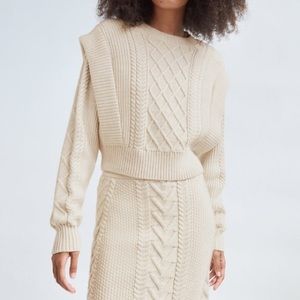 Aritzia Babaton Seek Sweater in cream heather birch color - NWOT